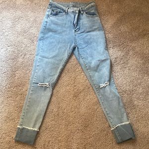 SHEIN light wash jeans, high waisted.  XS
